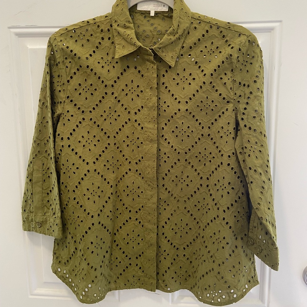 Zara eyelet shirt